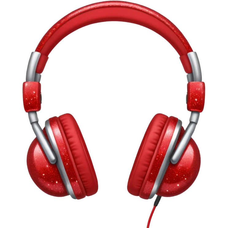 red glitter headphone emoji