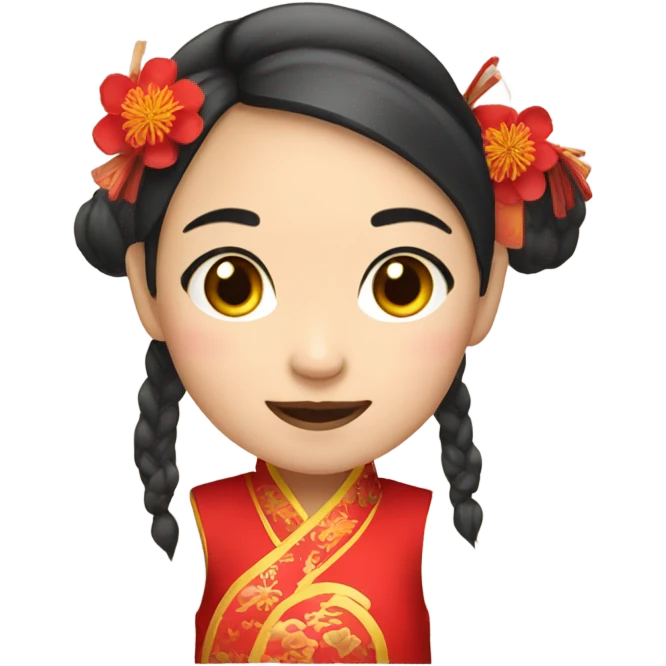 chinese new year girl  emoji