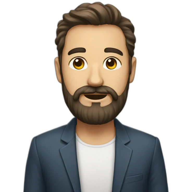 Un homme a barbe et a cheb emoji