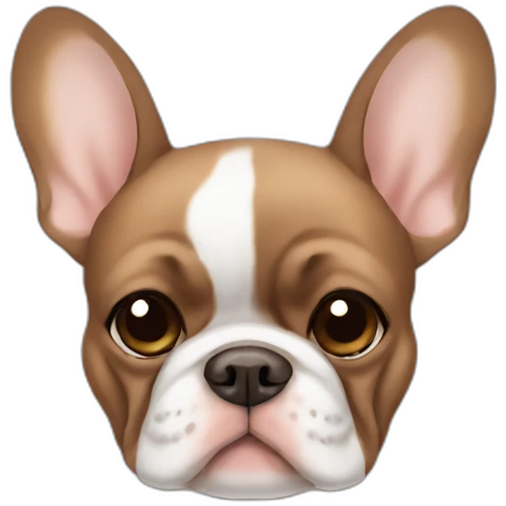 brown chubby french bulldog emoji