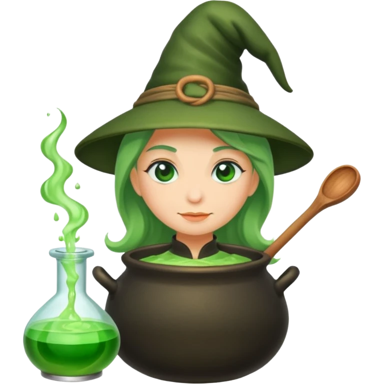 green witch cooking potion emoji