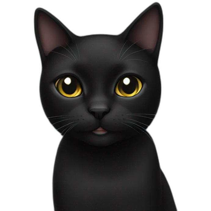black cat her name is Sal emoji