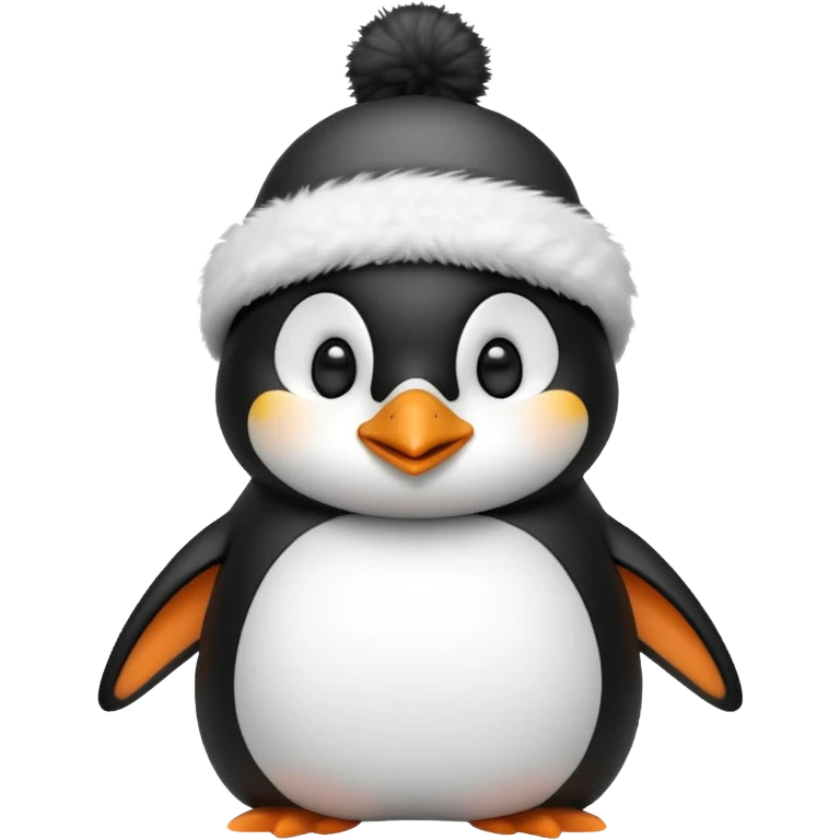 penguin iwht a funny hat emoji