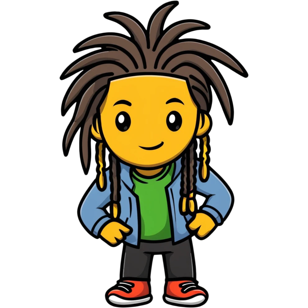 guy with dreadlocks emoji
