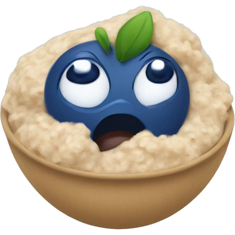 Blueberry’s in oatmeal  emoji