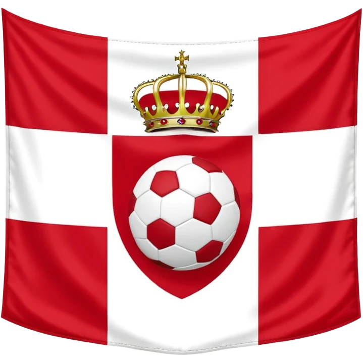 Royal antwerp fc flage whit read and a football emoji