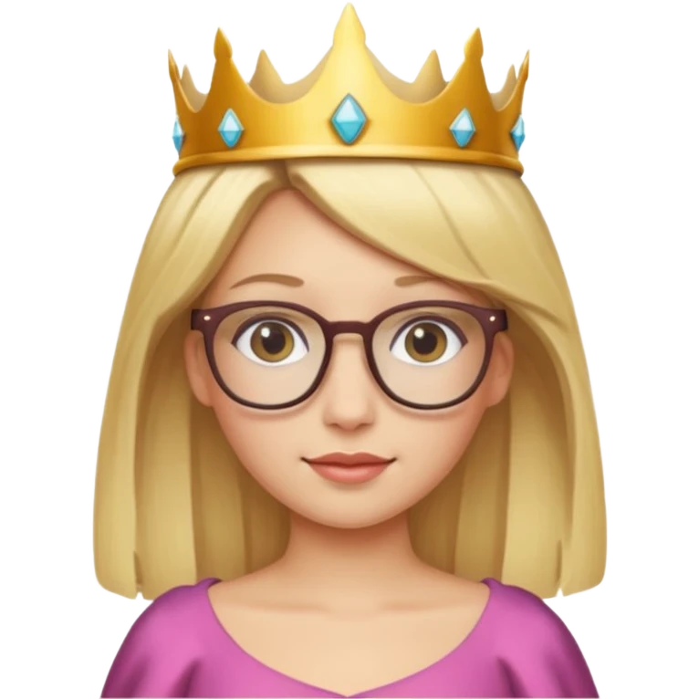 blonde haired princesse with glasses emoji