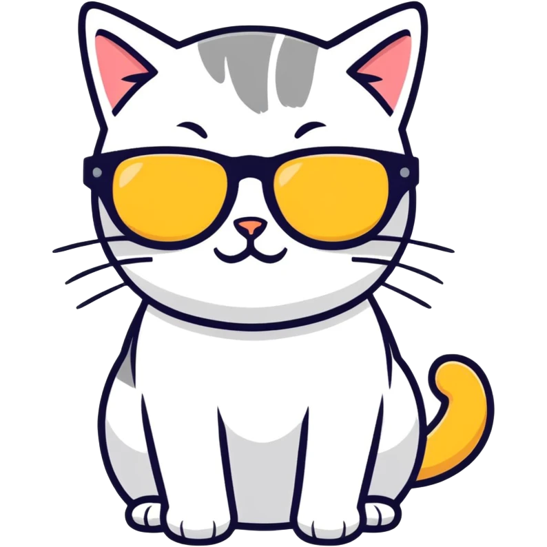 Cat with sunglasses emoji