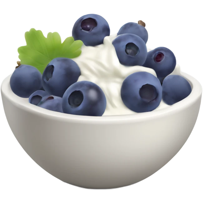 yoghurt bowl with grapes and blueberries emoji