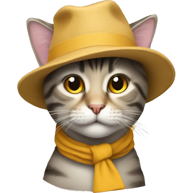 cat wearing a hat emoji