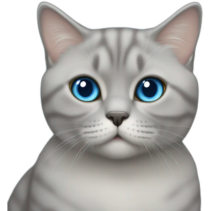 british shorthair cat with blue eyes emoji