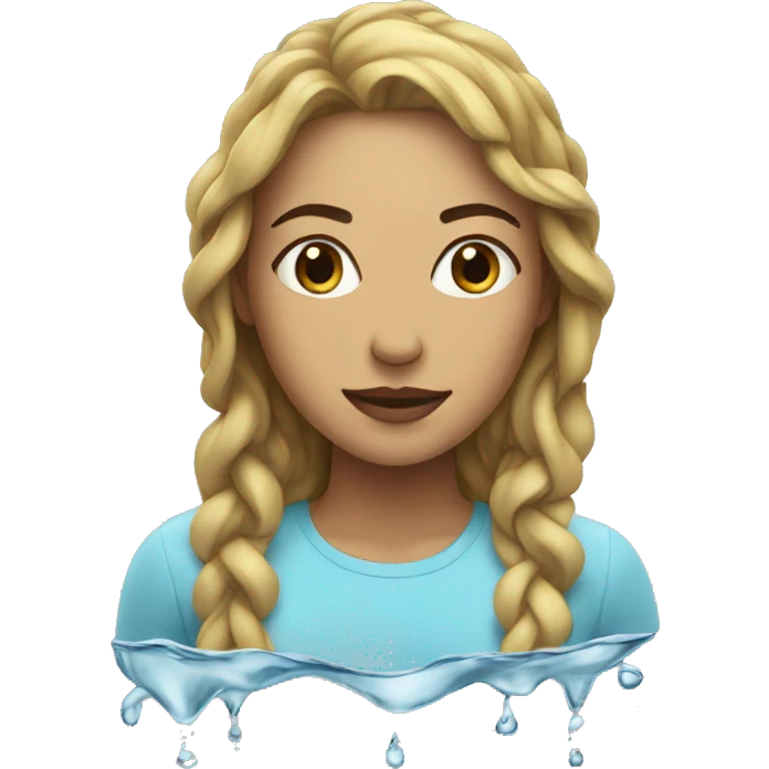 woman made of water emoji
