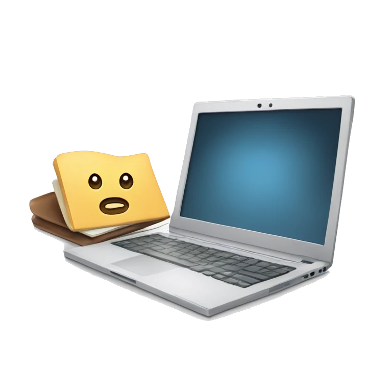 laptop and notepad emoji
