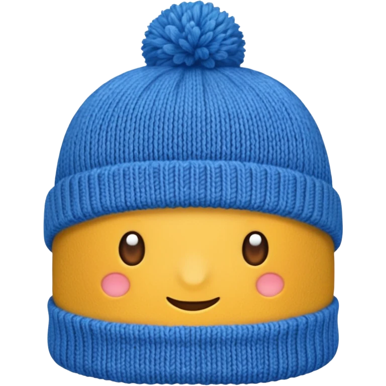 Blue winter hat emoji