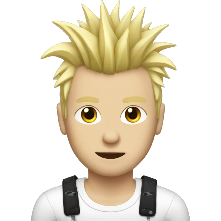 British punk guy with blond spiked hair emoji