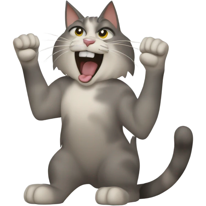 Cat scratching emoji
