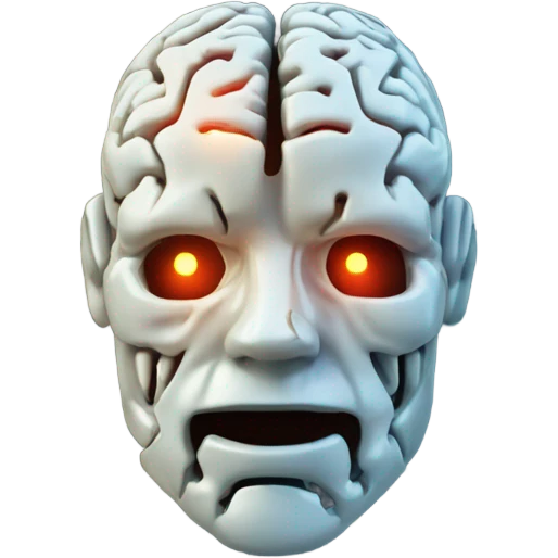 Brain with cybernetics components emoji