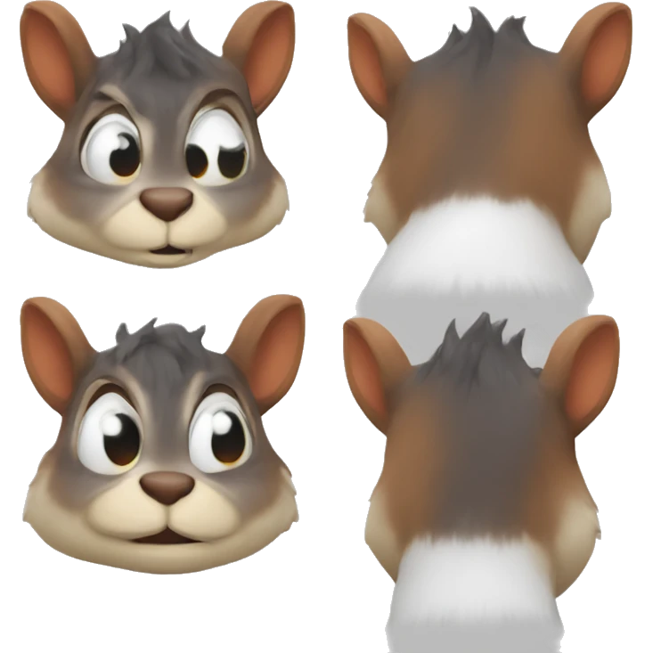 A squirrel woth devil's horns emoji