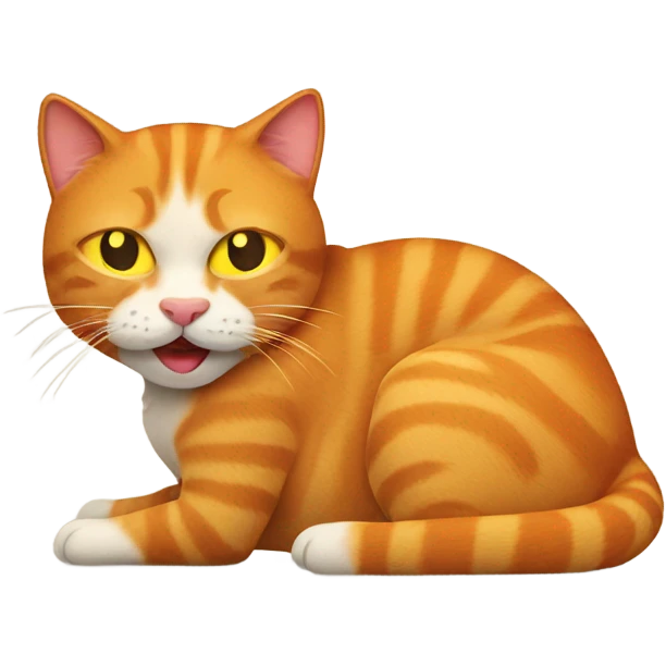 Drunk ginger cat emoji