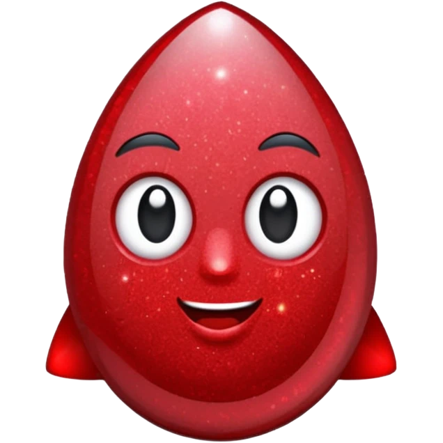 Ruby glitter RED emoji