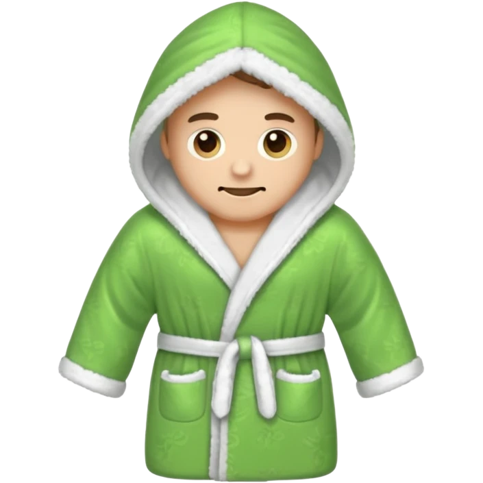 a green bath robe emoji