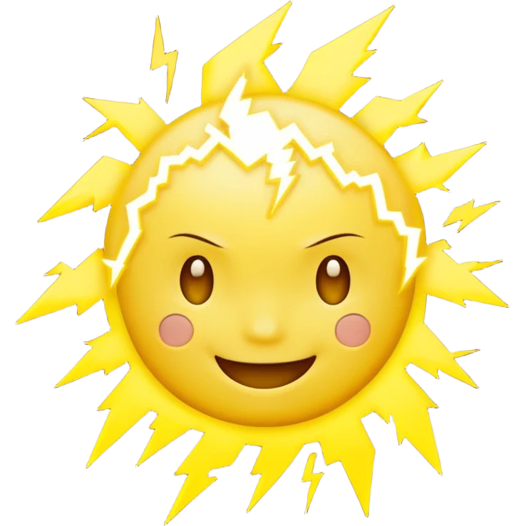 Smiley foudre orage emoji