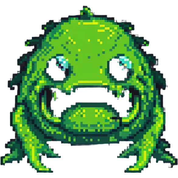 classic green blob slime monster emoji