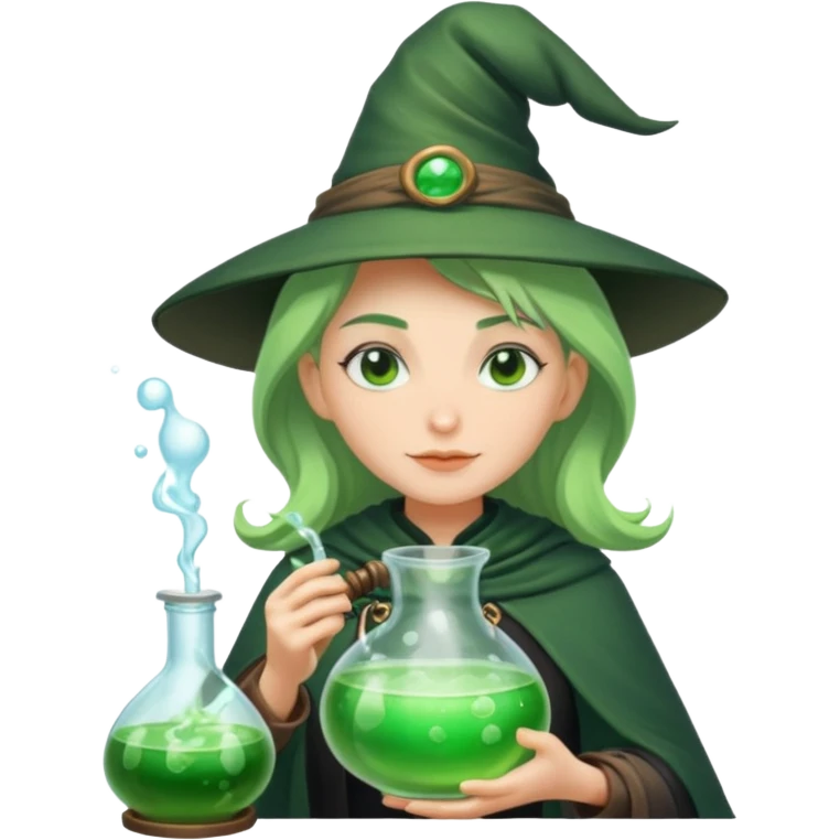 green witch cooking potion emoji