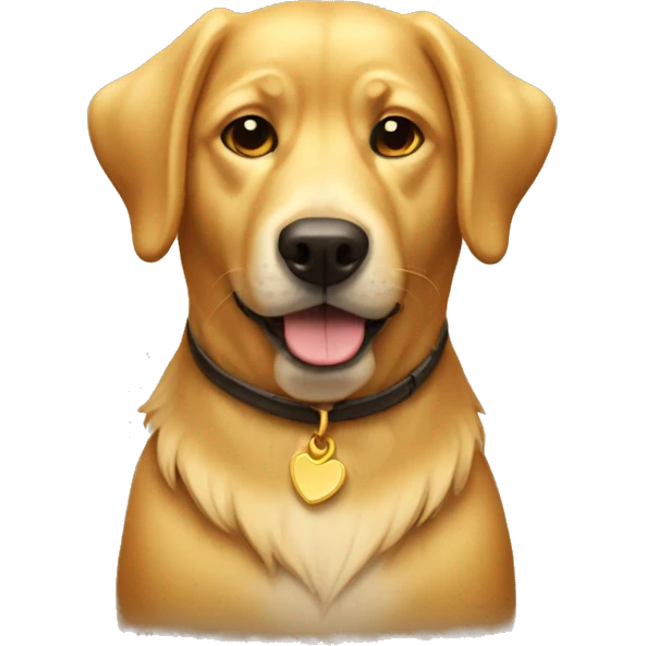 a golden dog emoji