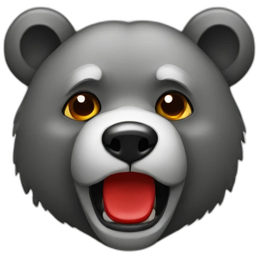 Bear with red gag emoji