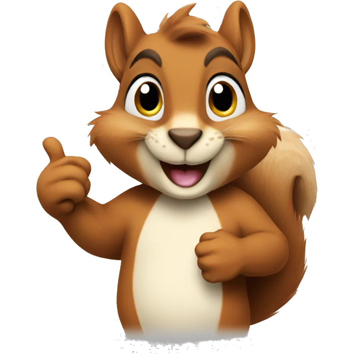 Squirrel giving thumbs up emoji