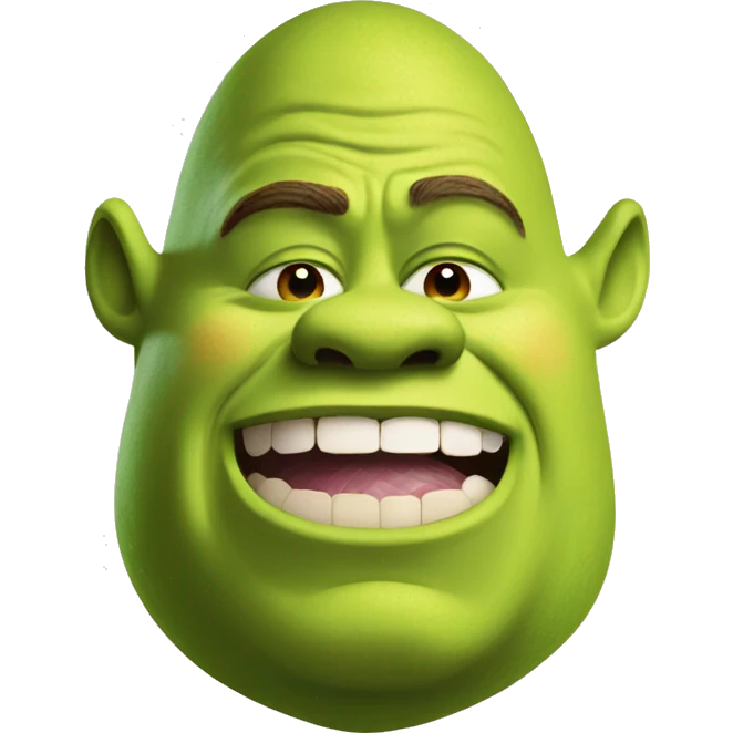 Shrek eating a onion emoji