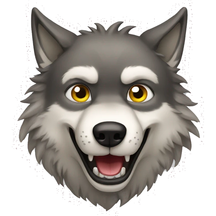 crazy wolf emoji
