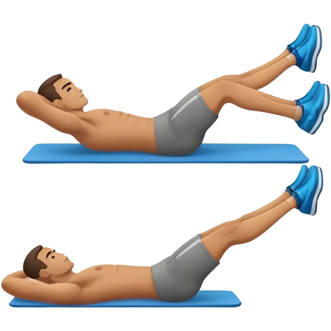 lying down man weighted glute bridges emoji