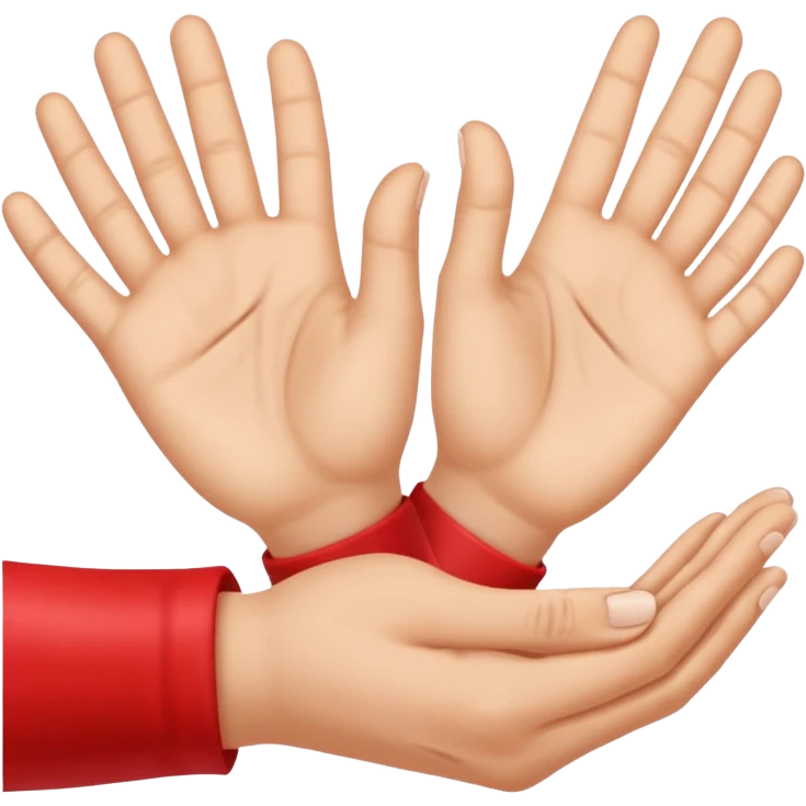 apretón de manos 🤝, solo manos humanas, cinco dedos por mano, proporciones correctas, sin brazos, sin dedos extra” emoji