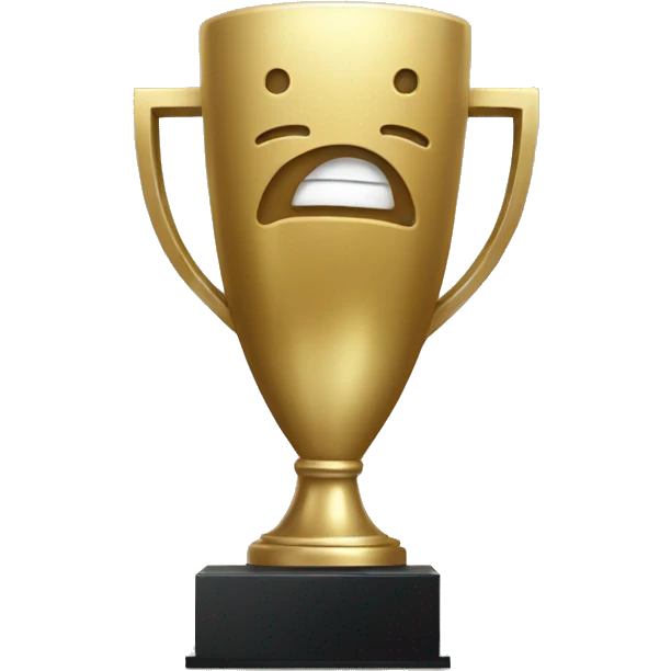 A trophy with a w form emoji