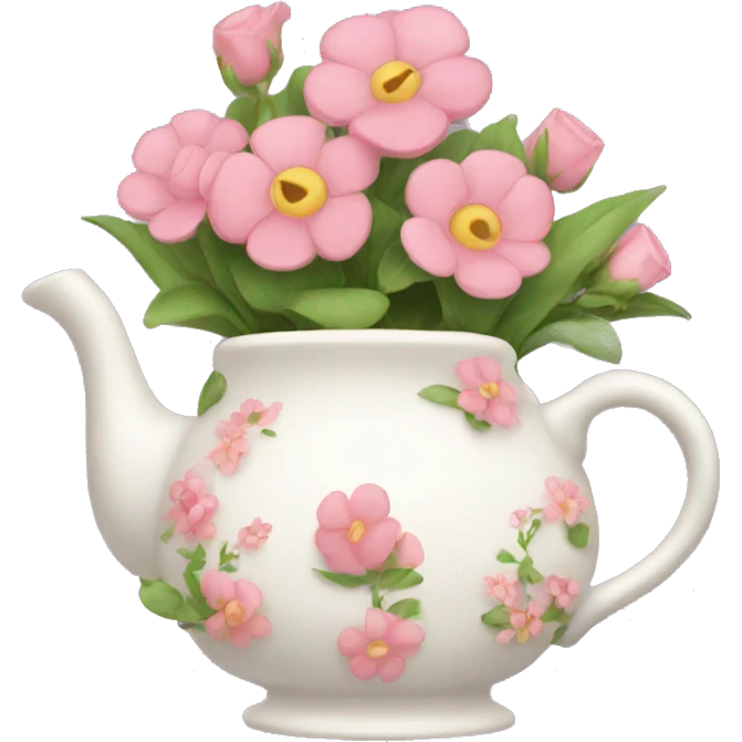 Teaport with flowers  emoji