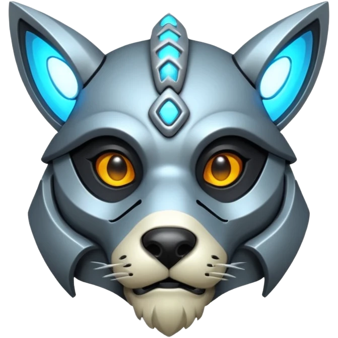 Futuristic visor-screen-faced Protogen-Primagen-animal-fantasy-creature emoji