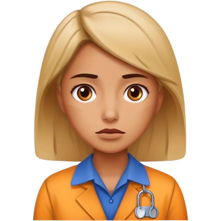 A female employee who has a minor injury that needs to report it. emoji