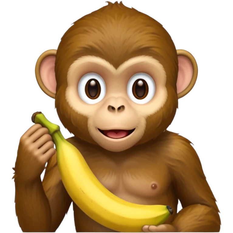 retarded looking monkey sucking a banana emoji