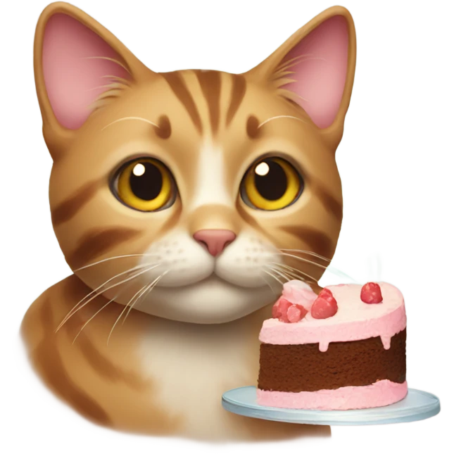 cat with cake emoji