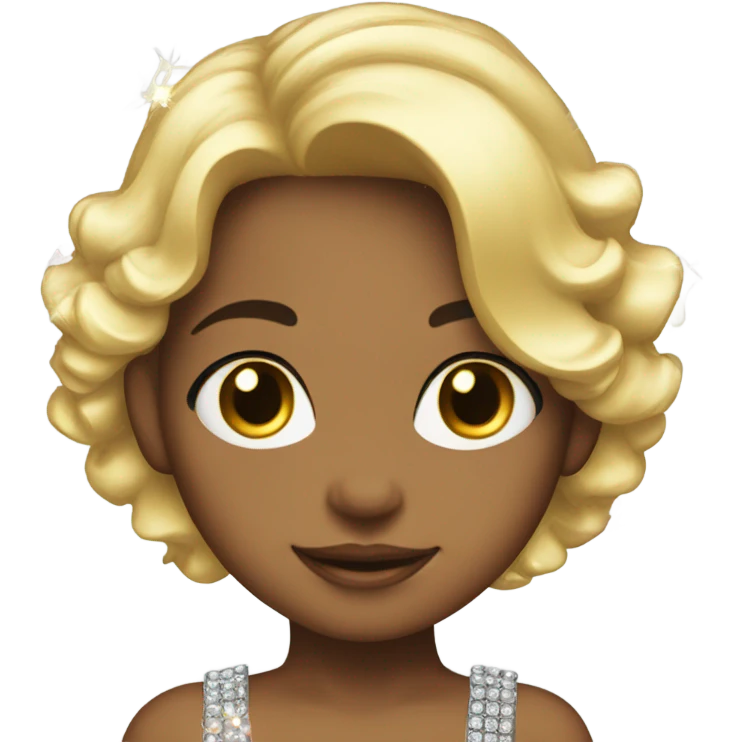 Cute bling blonde girl  emoji