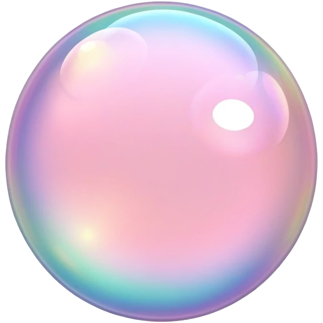 Pastel pink soap bubbles emoji