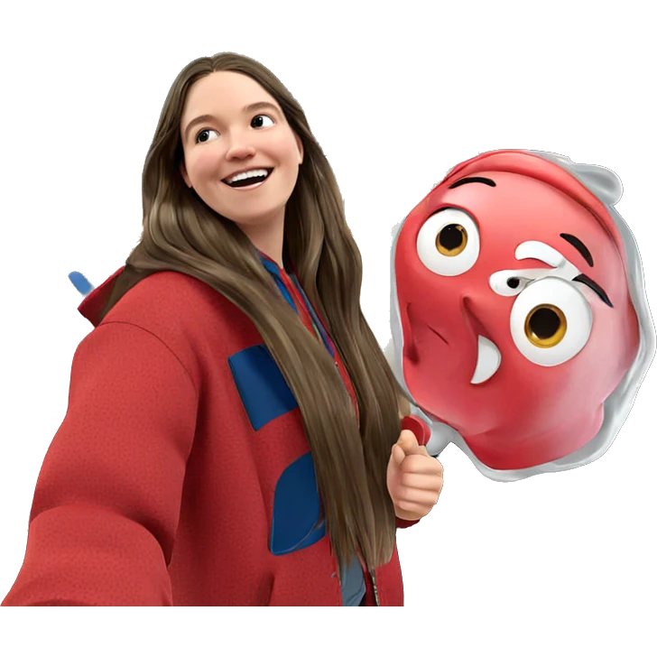 smiling girl with long hair emoji