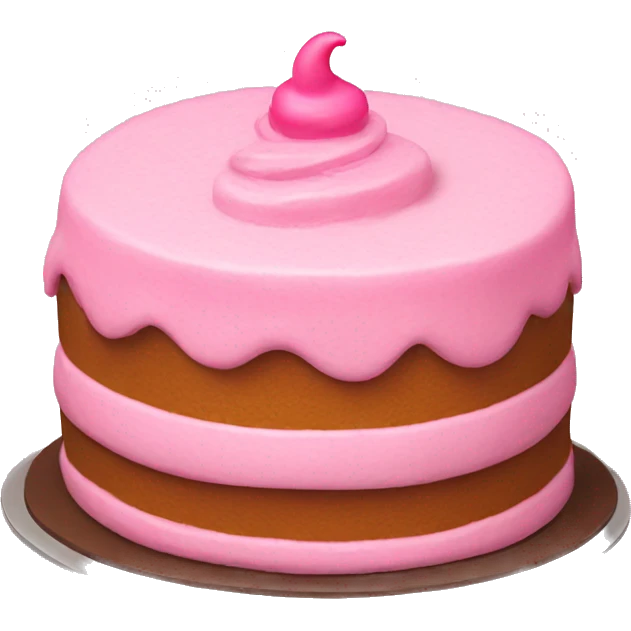 Cake with pink frosting emoji