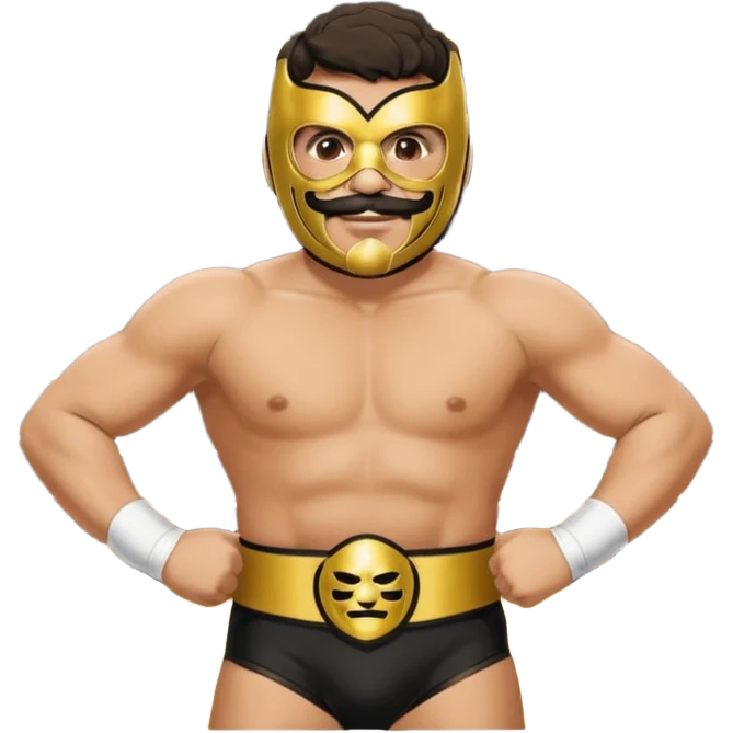 Create a Nacho Libre emoji for a teams chat but make it more original style to the movie emoji