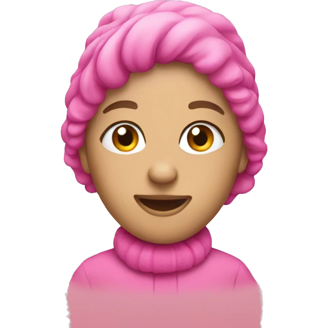Christmas pink emoji