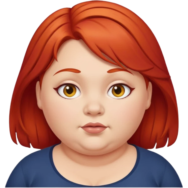 Fat girl with red hair emoji