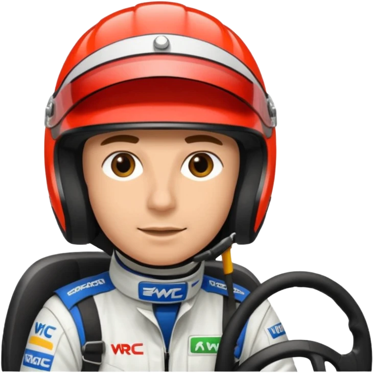 My emoji is a WRC rallye driver emoji