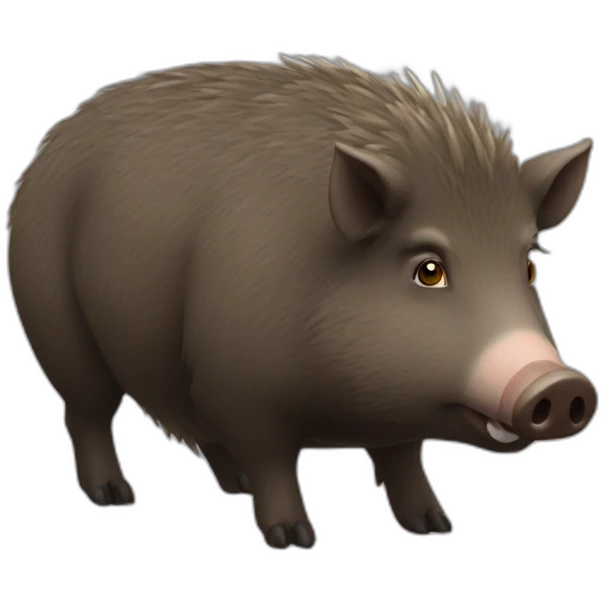 Fatty small round wild boar emoji
